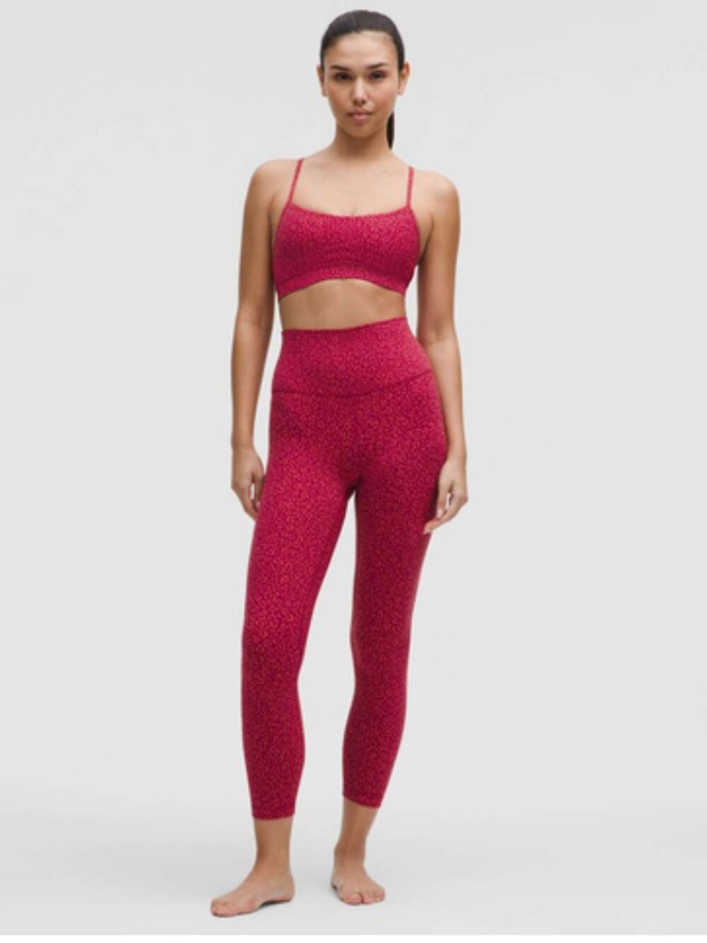 lululemon athletica Red Leopard Print High-Rise Leggings